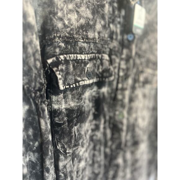 Michelle Mae Womens Y2K Acid Wash Button Blouse Top Size S Grunge Indie Skater - Picture 7 of 16